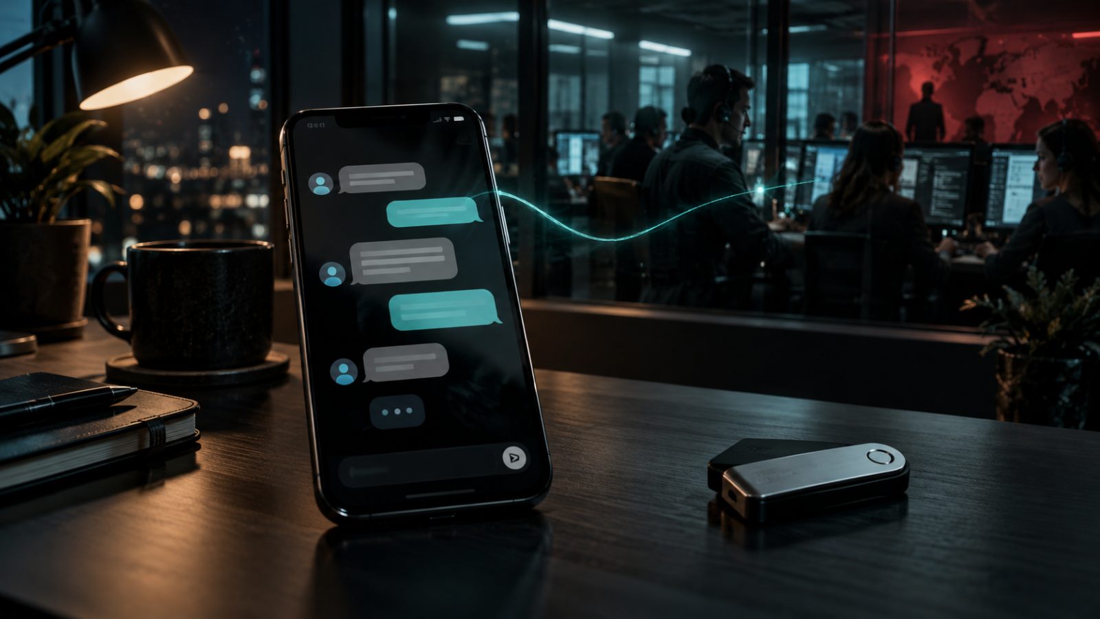 An ordinary chat connected to a hidden scam center