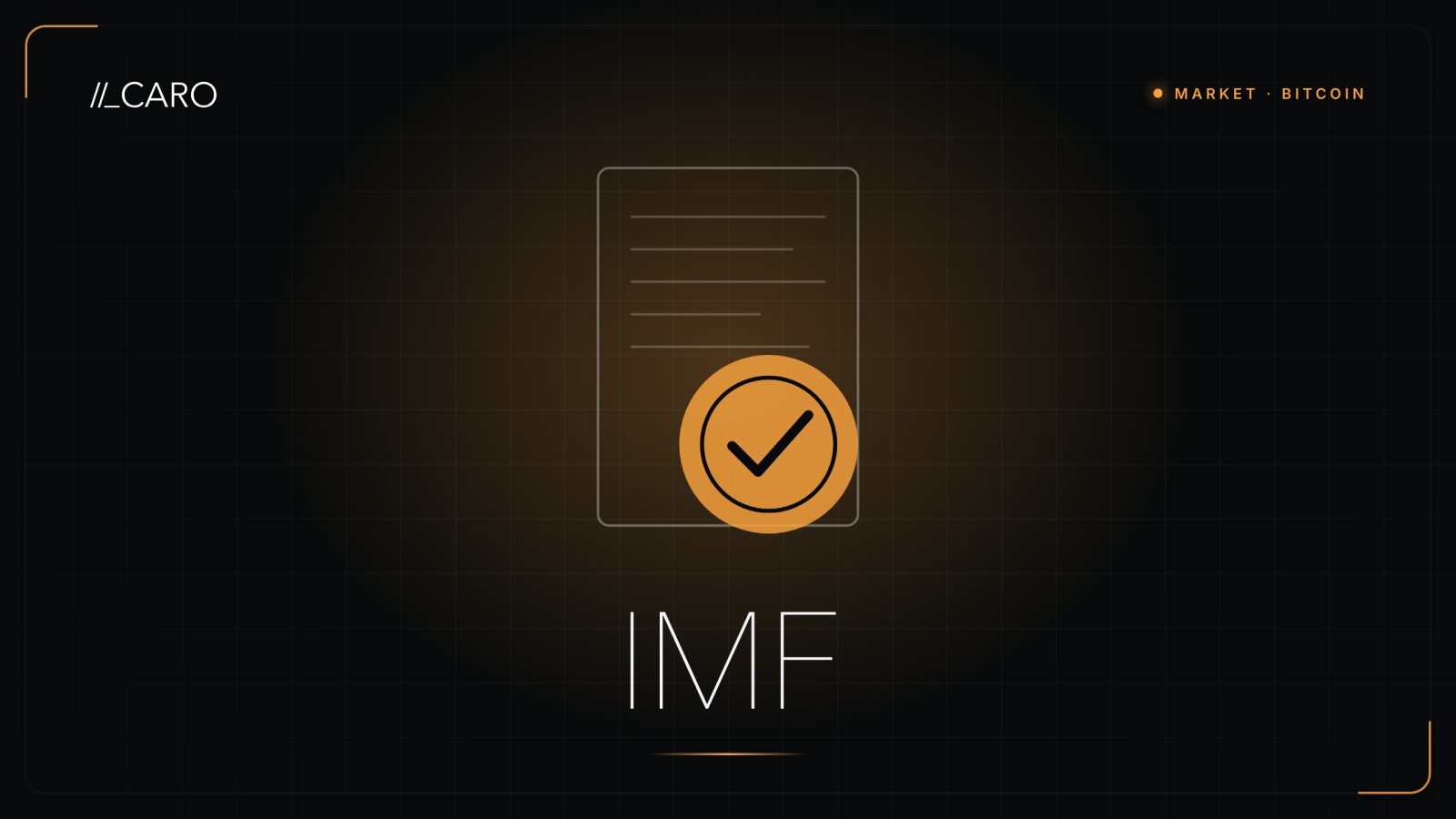 A document with a round seal and a check mark: the IMF loan condition on bitcoin and the waiver decision